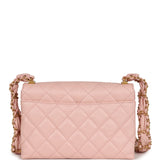 Chanel 19 Mini Flap Light Pink Aged Calfskin Brushed Gold Hardware