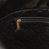 Chanel Small 22 Bag Black Shiny Crumpled Calfskin Gold Hardware