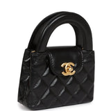 Chanel Nano Kelly Shopper Black Shiny Aged Calfskin Brushed Gold Hardware