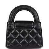 Chanel Nano Kelly Shopper Black Shiny Aged Calfskin Brushed Gold Hardware