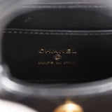 Chanel Nano Kelly Shopper Black Shiny Aged Calfskin Brushed Gold Hardware