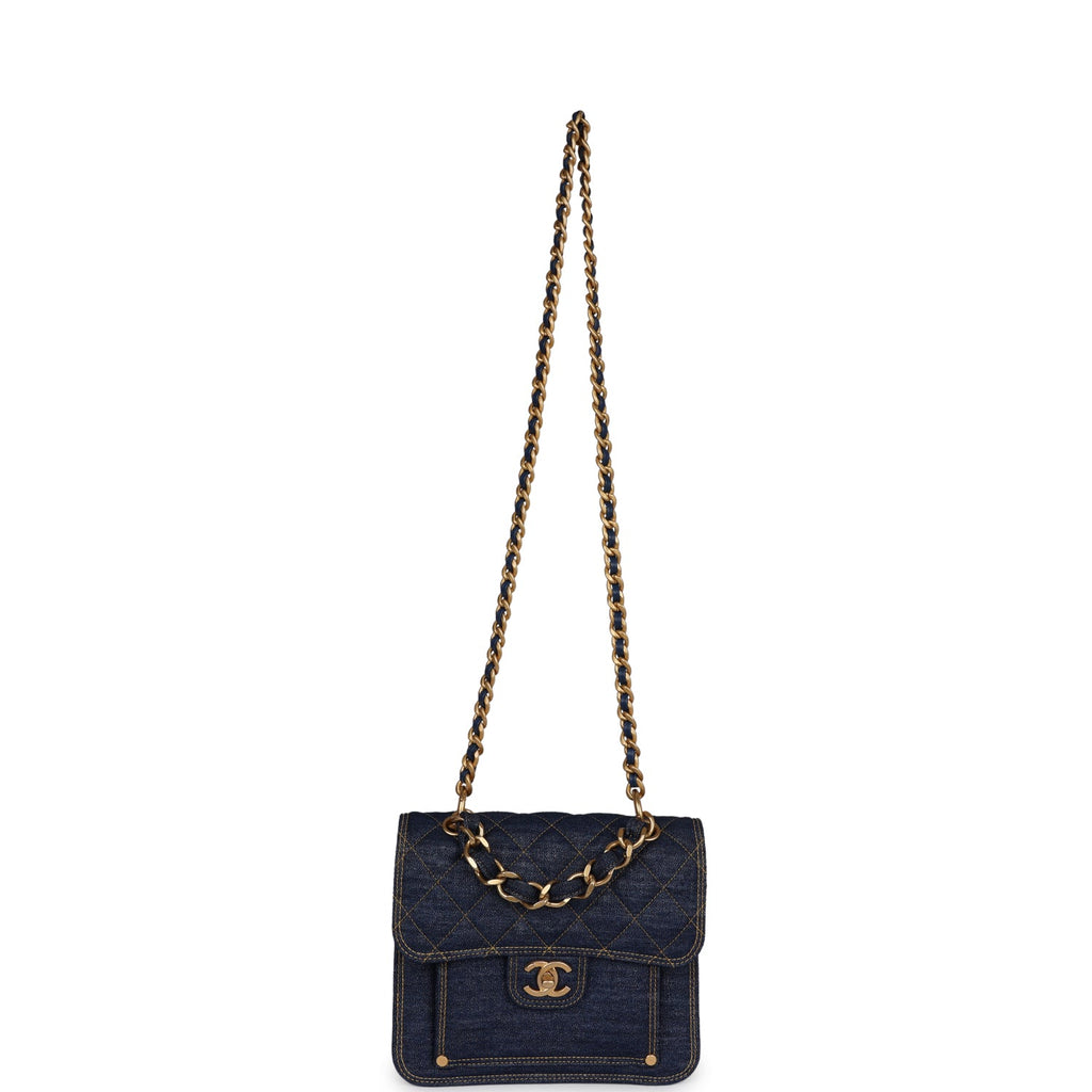 Chanel Blue Quilted Denim 2.55 Reissue 226 Flap Aged Gold Hardware, 2012  Available For Immediate Sale At Sotheby's