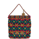 Chanel Mini 22 Bag Multicolor Macrame Calfskin Gold Hardware