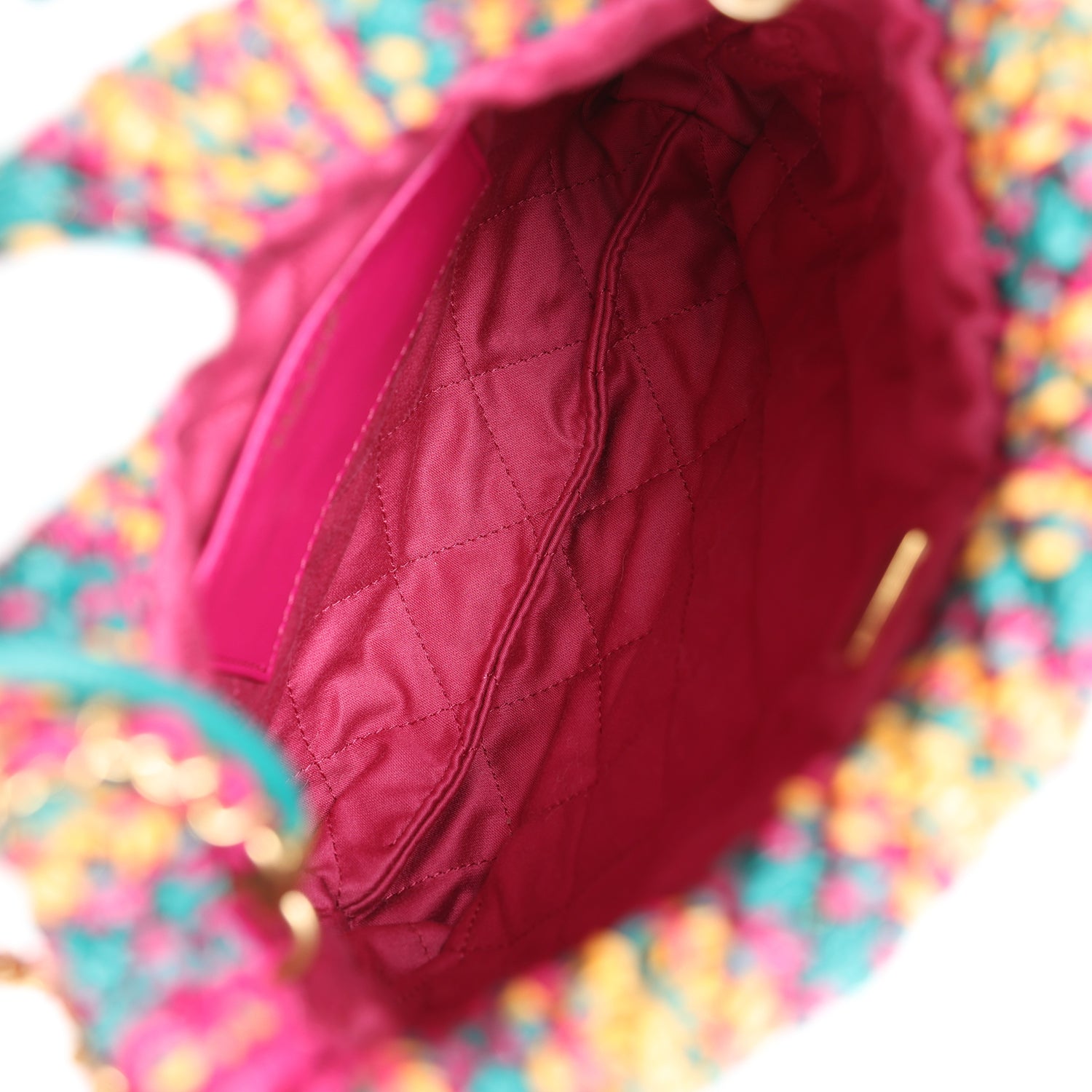 Chanel Mini 22 Bag Multicolor Macrame Calfskin Gold Hardware Madison