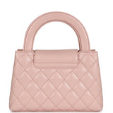 Chanel Small Kelly Shopper Light Pink Shiny Aged Calfskin Brushed Gold Hardware