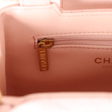 Chanel Small Kelly Shopper Light Pink Shiny Aged Calfskin Brushed Gold Hardware