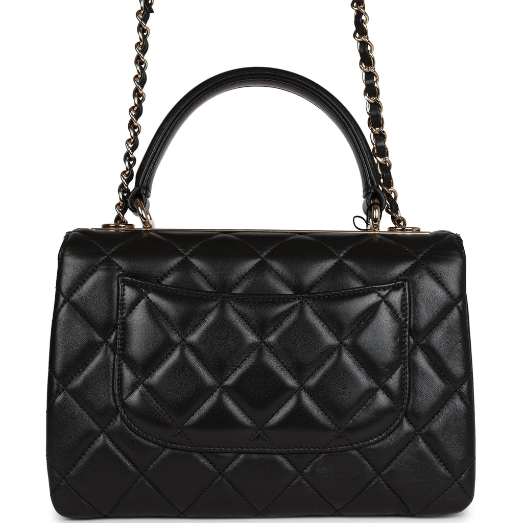 Chanel Small Trendy CC Bag Black Lambskin Gold Hardware