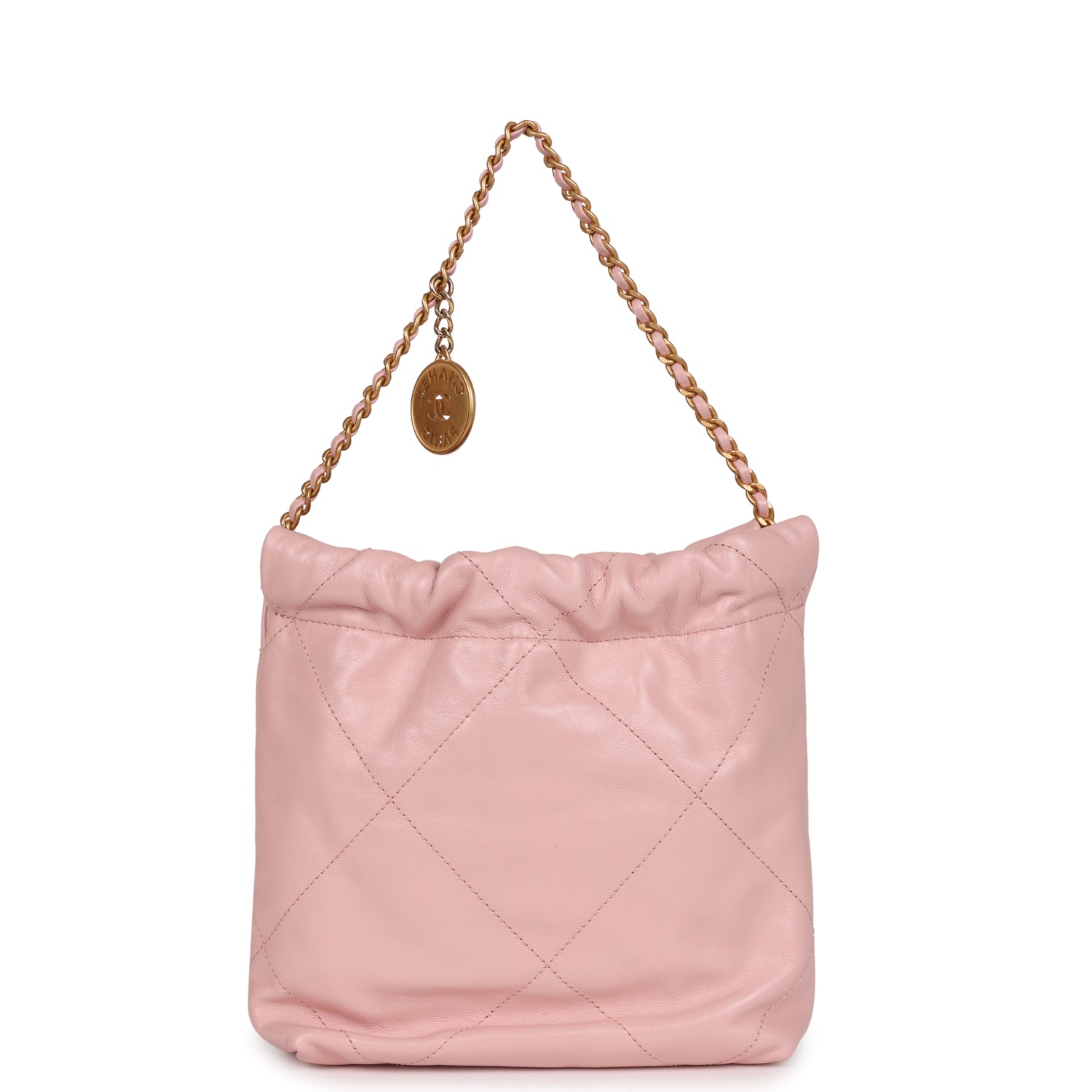 CC MINI 20 BAG IN BRIGHT PINK CALFSKIN WITH STRAP