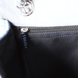 Pre-owned Chanel Jumbo Flap Bag Blue Patchwork Denim Silver Hardware