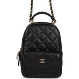 chanel mini black backpack Small Quilted Calfskin EE2902UKDimensions Chanel Mini Classic Backpack Black