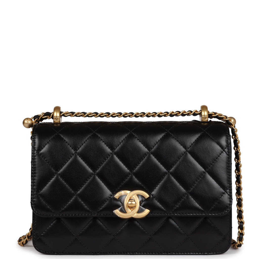 CHANEL Gold Patent Leather Madison Chain Flap Bag