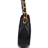 Chanel 19 Hobo Chain Clutch Bag Black Calfskin Mixed Metal Hardware