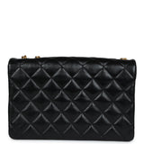 Chanel Small Crush Flap Bag Black Shiny Aged Calfskin Brushed Gold Hardware