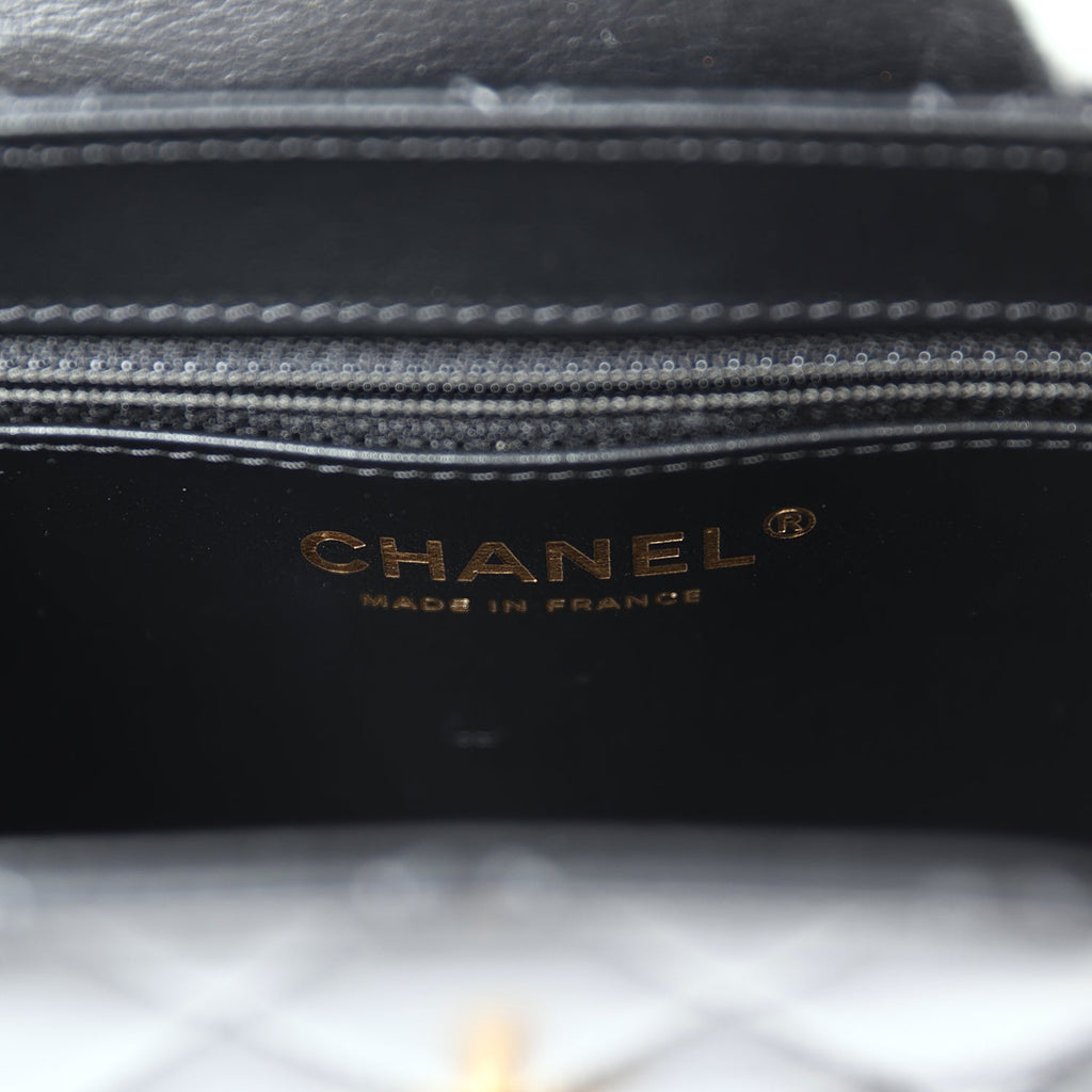 Chanel Small Kelly Shopper Black Shiny Aged Calfskin Brushed Gold Hardware