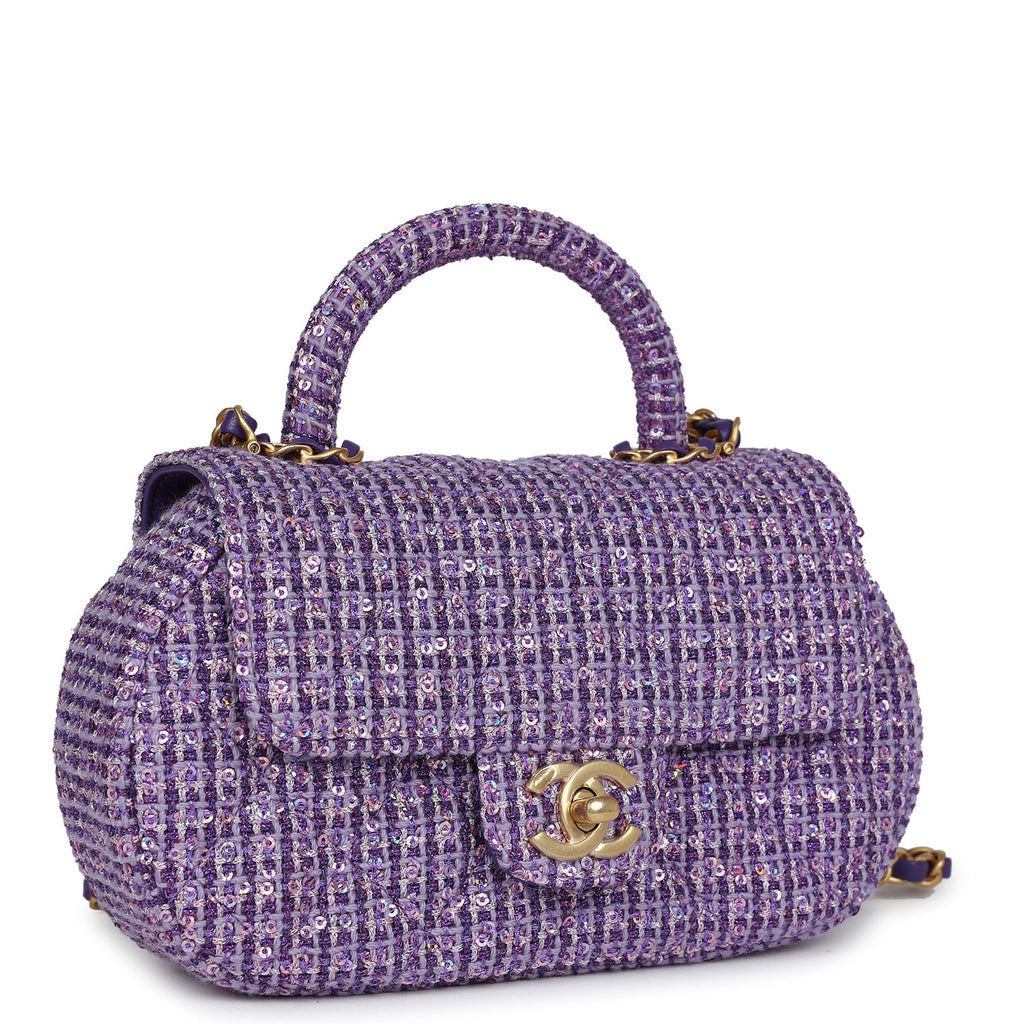 Chanel Small Deauville Shopping Bag Purple Canvas Gold Hardware – Madison  Avenue Couture