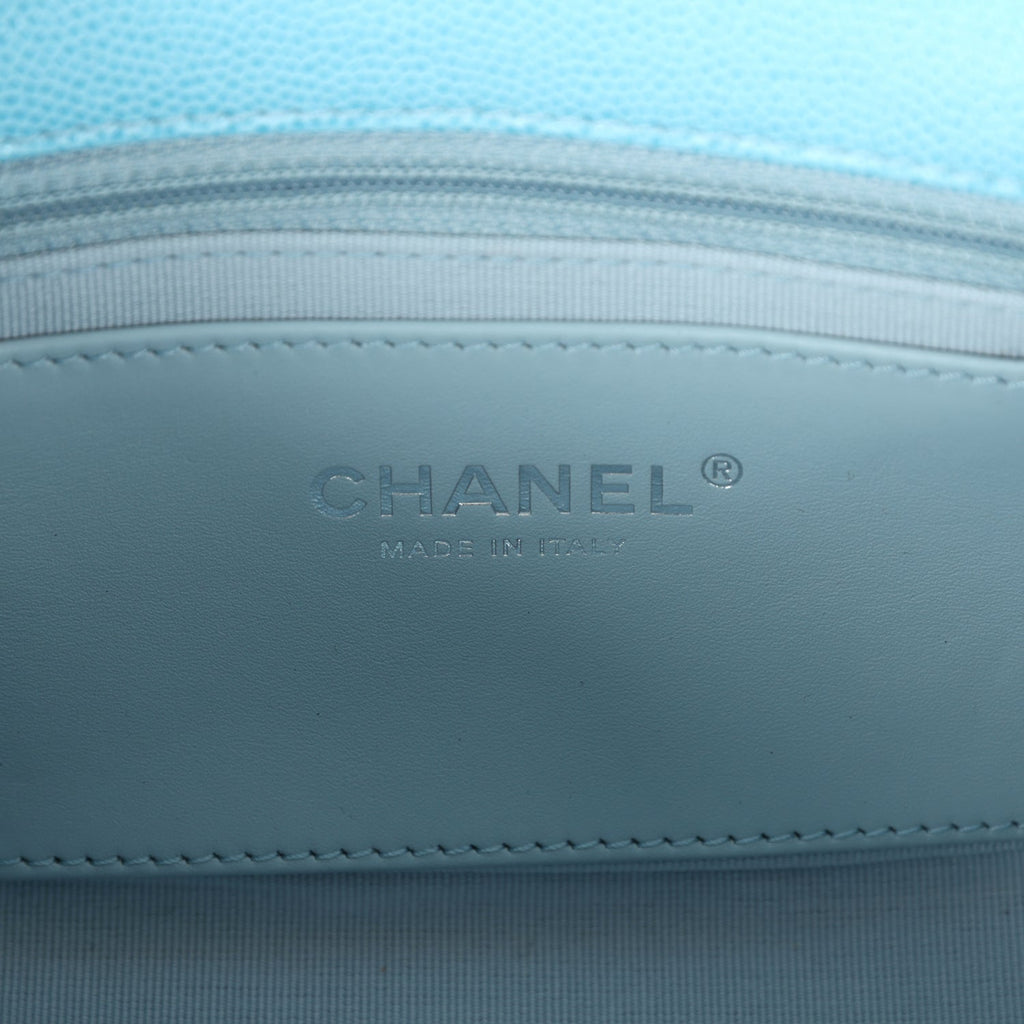 Chanel Mini Flap Bag Blue Ombre Caviar Lacquered Metal Hardware