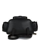Chanel Mini Top Handle Cargo Backpack Black Caviar Light Gold Hardware