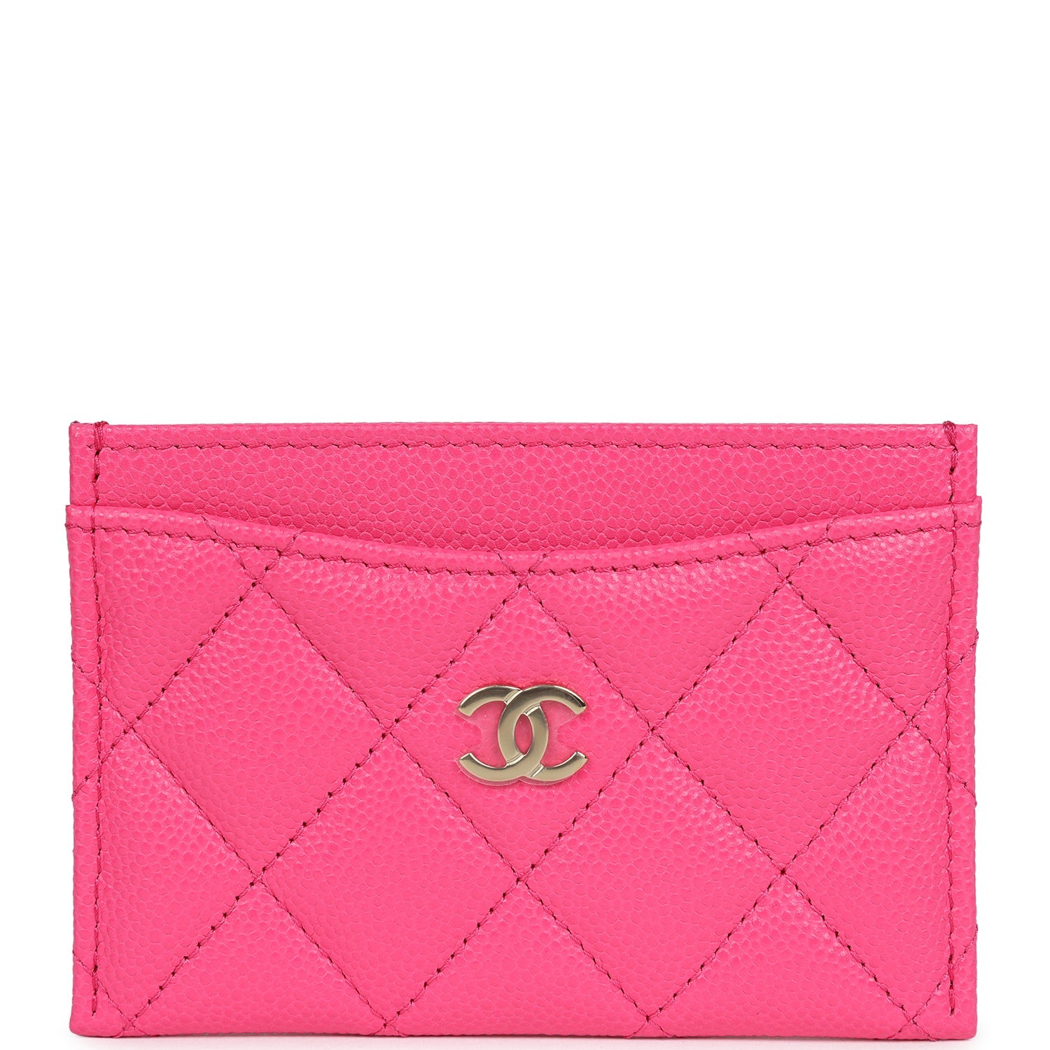 Chanel Card Holder Wallet Hot Pink Gold Hardware Madison Avenue Couture