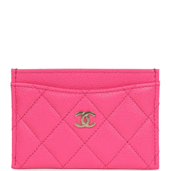 Chanel Card Holder Wallet Hot Pink Gold Hardware