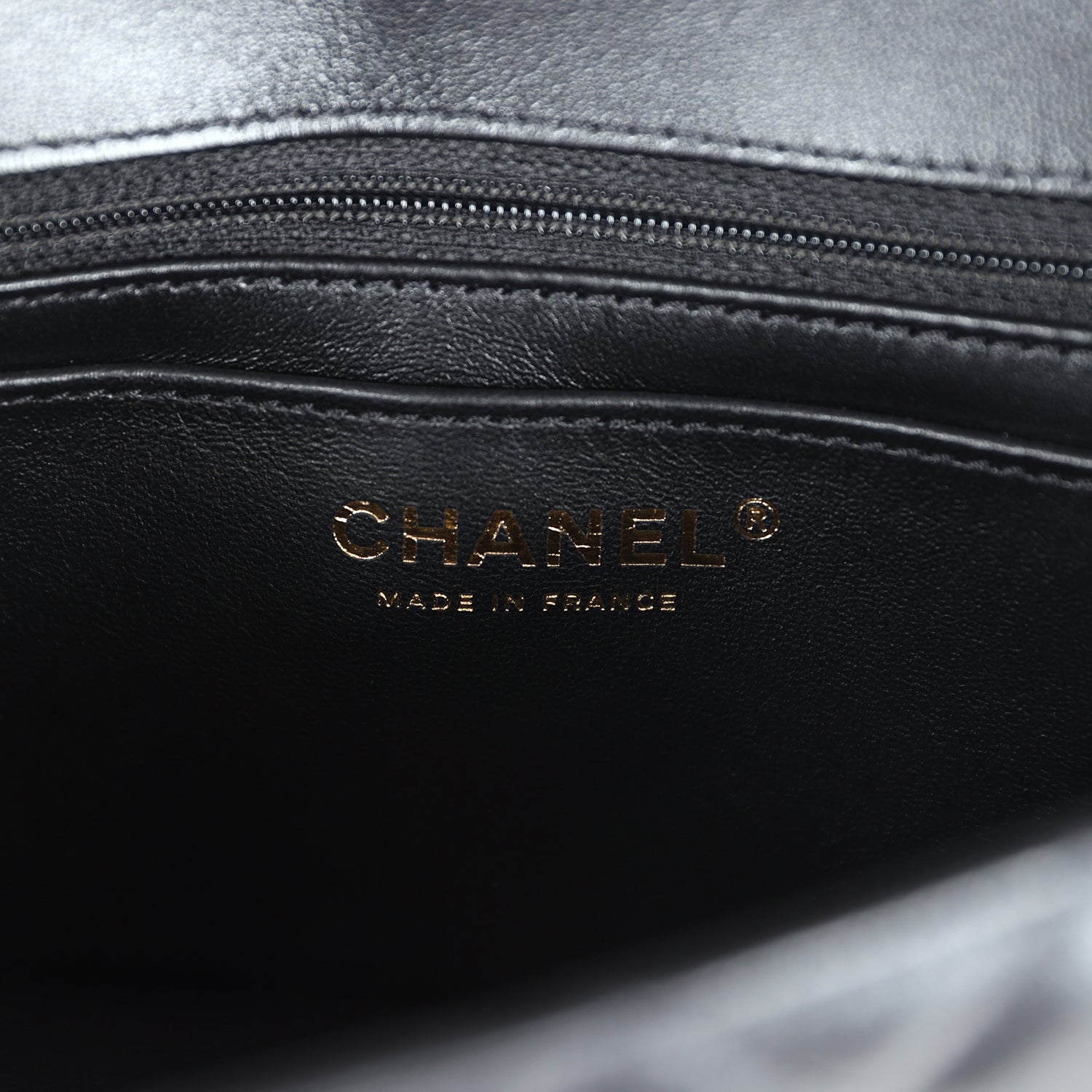 Chanel Mini Rectangular Flap with Top Handle Black Lambskin Antique Go