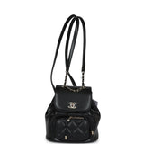 Chanel Small Business Affinity Backpack Black Caviar Light Gold Hardware