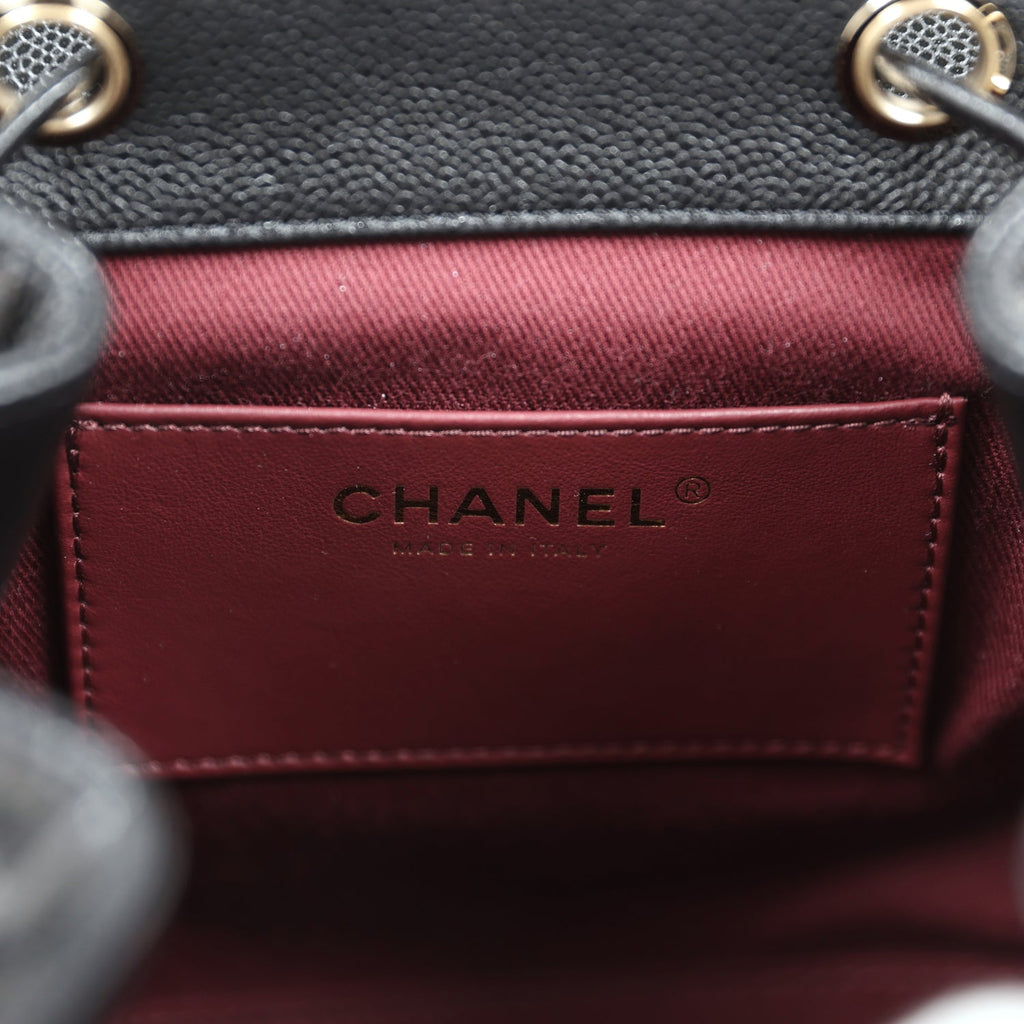 chanel vip gift bag leather backpack Chanel Small Business Affinity Backpack Black Caviar Light Gold Hardwa