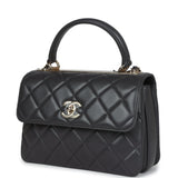 Chanel Small Trendy CC Bag Dark Grey Lambskin Light Gold Hardware