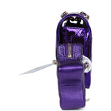 Chanel Mini Flap Bag & Star Coin Purse Purple Mirror Calfskin/Metallic Calfskin Light Gold Hardware