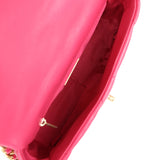 Chanel Medium 19 Flap Dark Pink Lambskin Mixed Metal Hardware