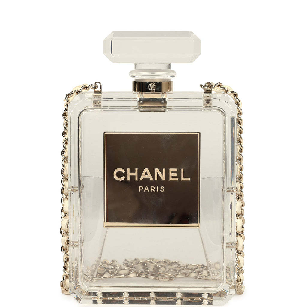 Chanel Light Blue Denim & Black Medium Perfume Bottle Embroidery Flap Bag |  myGemma | Item #117807