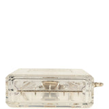 Pre-owned Chanel Minaudiere No. 5 Perfume Clutch Transparent Plexiglass Light Gold Hardware