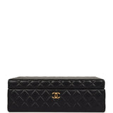 Chanel CC Jewelry Box Black Lambskin Gold Hardware