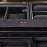 Chanel CC Jewelry Box Black Lambskin Gold Hardware