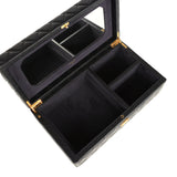 Chanel CC Jewelry Box Black Lambskin Gold Hardware