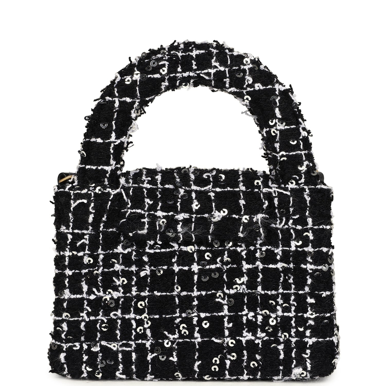 cc 24a nano 19cm kelly shopper bag white lambskin