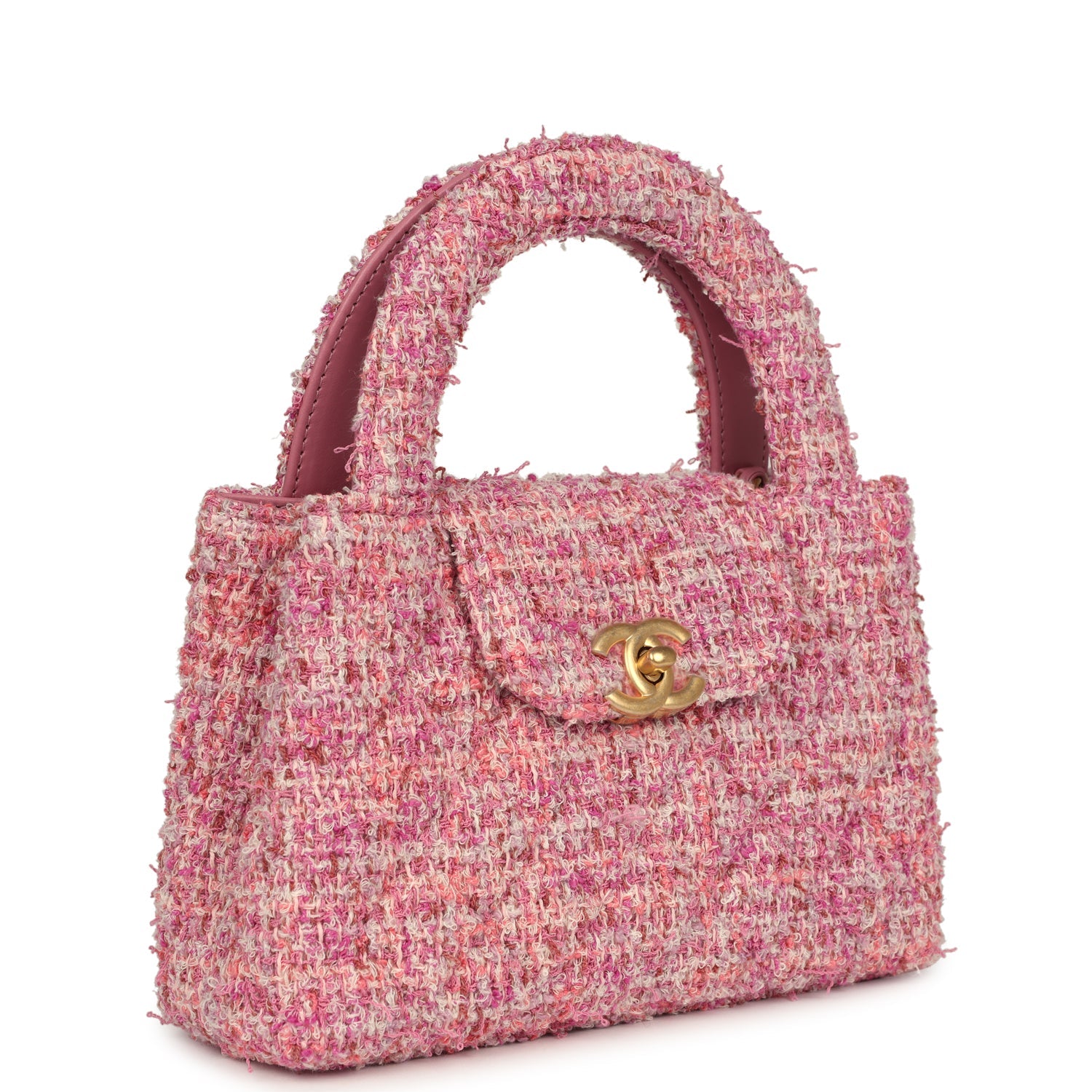 CHANEL 25S KELLY 19 CM IN WINE RED TWEED WITH GOLD HARDWARE main image 0