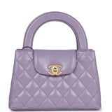 Chanel Small Kelly Shopper Light Purple Shiny Aged Calfskin Brushed Gold Hardware