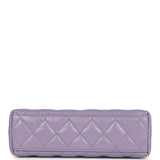 Chanel Small Kelly Shopper Light Purple Shiny Aged Calfskin Brushed Gold Hardware