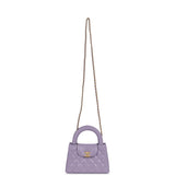 Chanel Small Kelly Shopper Light Purple Shiny Aged Calfskin Brushed Gold Hardware