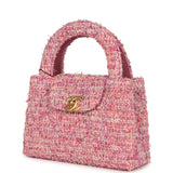 Chanel Small Kelly Shopper Pink Tweed Brushed Gold Hardware - Thumbnail View 3