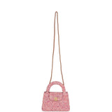 Chanel Small Kelly Shopper Pink Tweed Brushed Gold Hardware - Thumbnail View 7