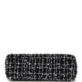 Chanel Small Kelly Shopper Black, White & Silver Sequin Tweed Brushed Gold Hardware