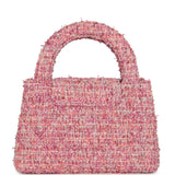 Chanel Small Kelly Shopper Pink Tweed Brushed Gold Hardware