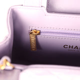Chanel Small Kelly Shopper Light Purple Shiny Aged Calfskin Brushed Gold Hardware