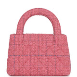Chanel Small Kelly Shopper Pink Tweed Brushed Gold Hardware