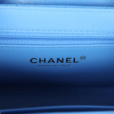 Chanel Small Kelly Shopper Blue Shiny Aged Calfskin Brushed Gold Hardware