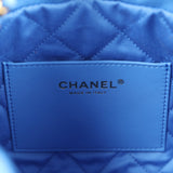 Chanel 22 Mini Blue Shiny Aged Calfskin Gold Hardware