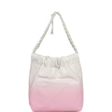 Chanel Mini 22 Pink and White Ombre Calfskin Light Gold Hardware
