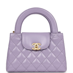Chanel Small Kelly Shopper Light Purple Shiny Aged Calfskin Brushed Gold Hardware