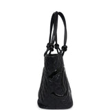 Pre-owned Chanel Large Cambon Ligne Tote Black Calfskin Silver Hardware